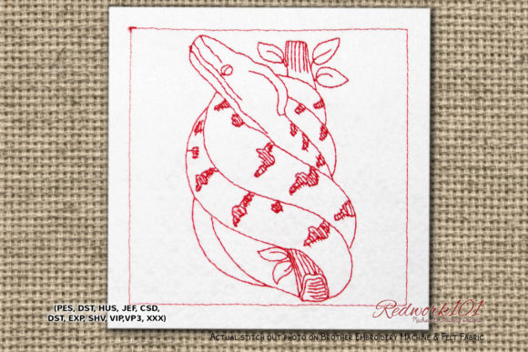 A Professional Designer's Take on the Boidae Embroidery Design