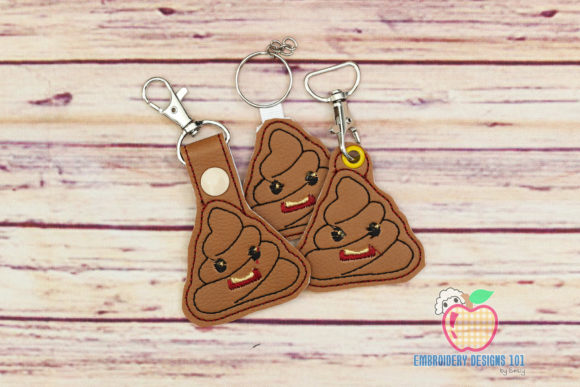 A Silly and Adorable Keyfob Embroidery Design