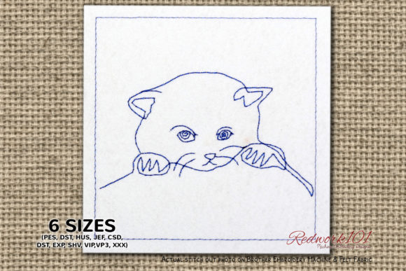 An Embroidery Designer Reviews a Cat Face Machine Design for Holidays