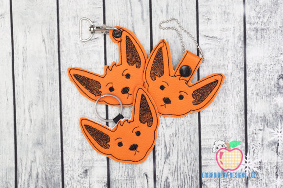 An Embroidery Seller's Review: Fennec Fox Keyfob Design