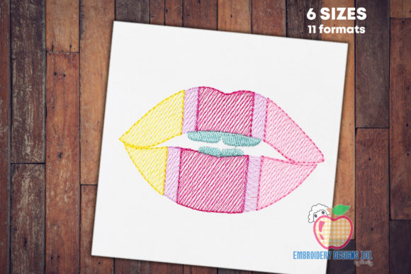 Colored Lips Quick Stitch Embroidery Design Review