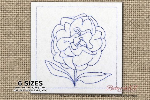 Craft Fair Magic in a Redwork Rose