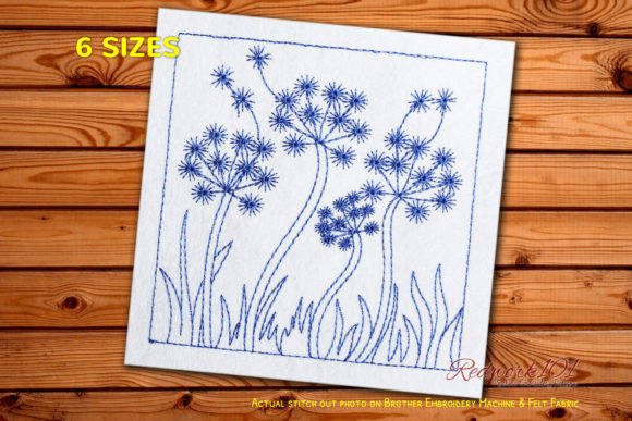 Dandelion Dispersing Nature Redwork: A Designer's Review