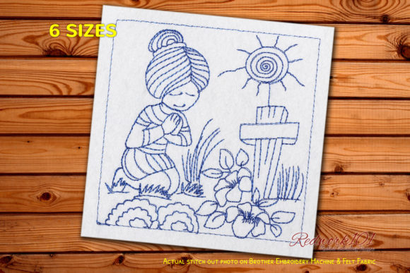 Designer Review: Girl Praying Embroidery for Gifts
