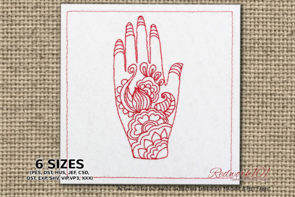 Floral Palm Henna Embroidery Review for Business Merch