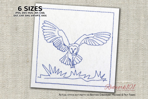 Flying Barn Owls: A Cozy Redwork Design for Holiday Projects