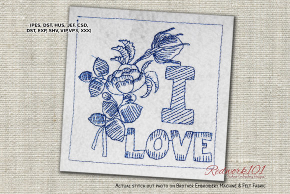 Is This I Love with Rose Redwork Worth Stitching for Etsy?