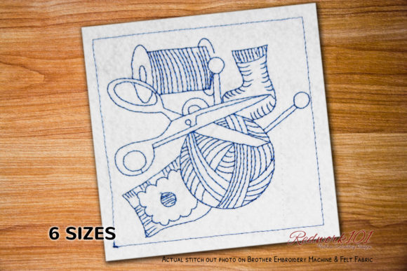 Knitting Cotton Wool and Scissors Design Review