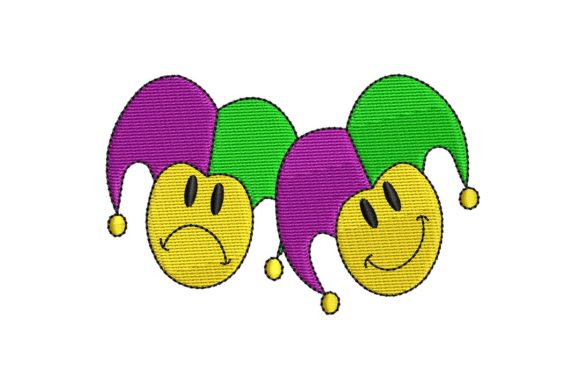 Mardi Gras Jester Smiling Faces for Etsy Products
