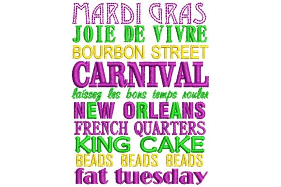 Mardi Gras Phrases Review for Craft Fair Sellers