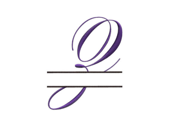 Split Monogram Font Letter Z: Elegant Embroidery Design