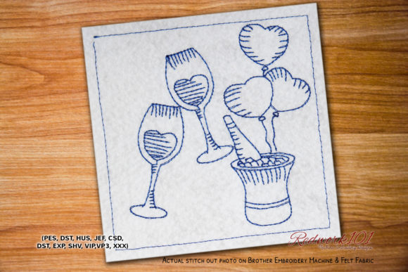 Valentine Day Celebration Lineart Embroidery Review