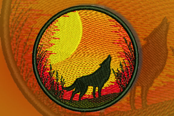 Wolf Patch: A Bold Embroidery Design for Etsy Sellers